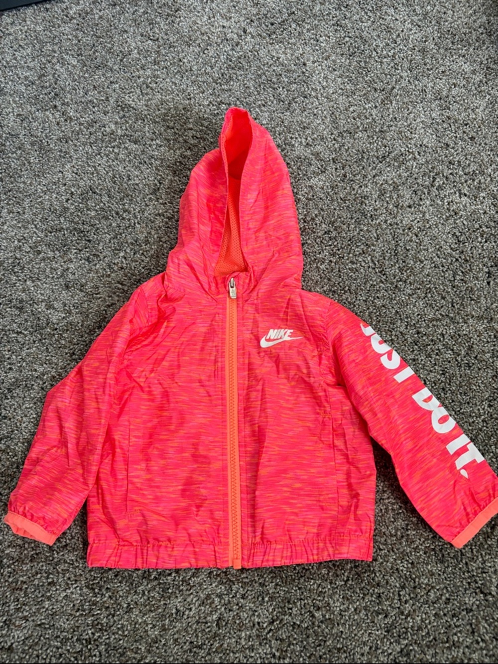 Nike Hot Pink/Coral Hooded Zip Windbreaker